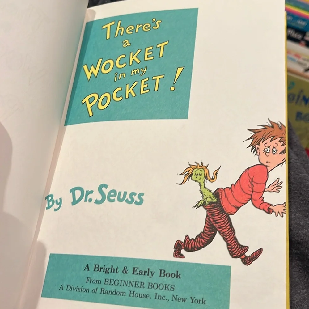 THERE’S A WOCKET IN MY POCKET! 1974 by Dr Seuss Bright and Early Hardcover Book